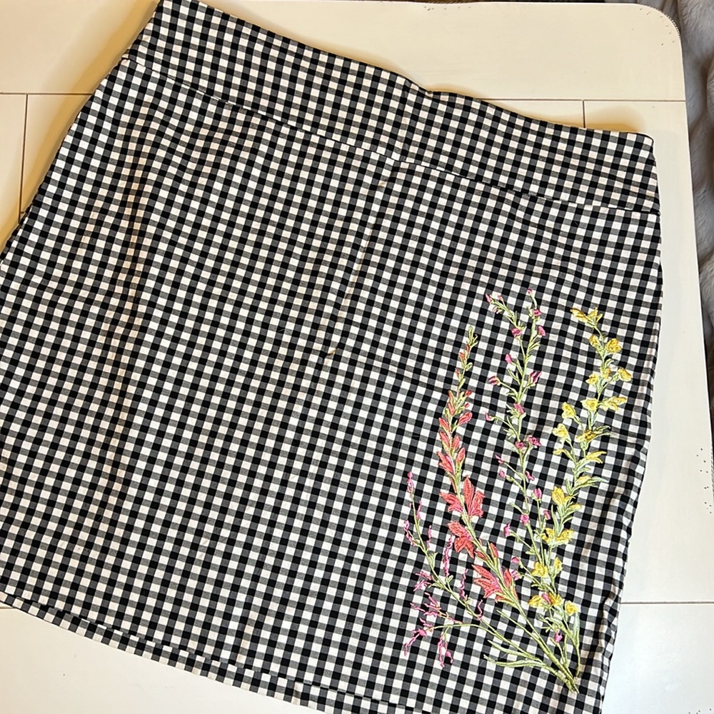Charter Club Stretch Gingham Skort. Size 12.